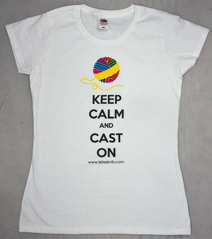 T-shirt - keep calm and cast on