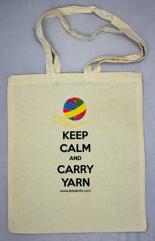 Tote Bag - Keep calm and carry yarn